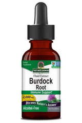 Nature's Answer Burdock Root extract, alcohol-free, 2000 mg, herbal supplement for immune support, 30 ml.