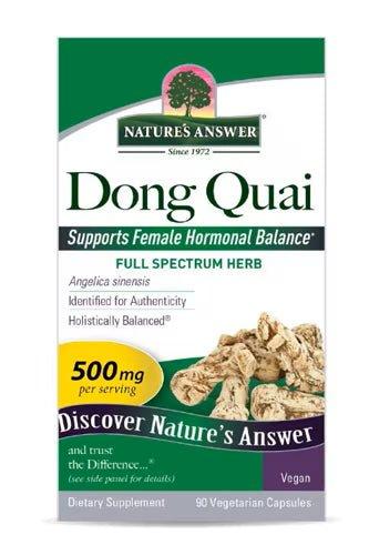 Nature's Answer Dong Quai supplements for female hormonal balance, 90 vegetarian capsules, 500 mg serving