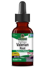 Nature's Answer Valerian Root Fluid Extract 30ml, promotes relaxation and sleep quality, vegan and gluten-free.
