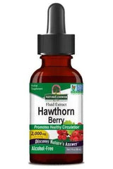 Nature's Answer Hawthorn Berry herbal extract in 30 ml bottle, promotes heart health and circulation.