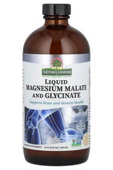 Nature's Answer Liquid Magnesium Malate and Glycinate 480 ml, supports bone and muscle health.