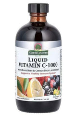Nature's Answer Liquid Vitamin C-1000 supplement bottle, supports healthy immune system with bioflavonoids.