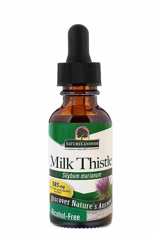 Nature's Answer Milk Thistle Seed Extract 30 ml bottle, a plant-based liver support supplement.