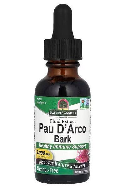 Nature's Answer Pau D'Arco Bark fluid extract, herbal supplement for immune support, alcohol-free, 2,000 mg.