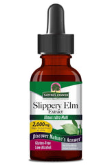 Nature's Answer Slippery Elm Extract 2,000mg, gluten-free herbal supplement for digestive health.