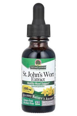Nature's Answer St. John's Wort Extract bottle, 1000 mg, gluten-free, herbal supplement for healthy mood support.