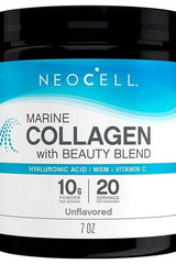 NeoCell Marine Collagen with Beauty Blend jar, unflavored, supports youthful skin and healthy hair, nails, and joints.