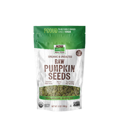 NOW Foods - Organic Raw Pumpkin Seeds - 340g (KORT DATO 2026-09-30)