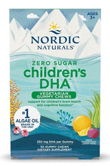 Nordic Naturals Children's DHA vegetarian gummy chews, 250 mg DHA per gummy, supports brain health for ages 3 and up.
