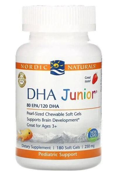 Nordic Naturals - DHA Junior, Strawberry - 180 softgels - Nutri.se