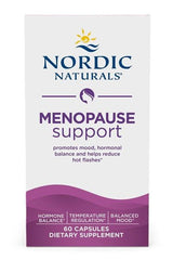 Nordic Naturals Menopause Support dietary supplement for hormonal balance, mood enhancement, and hot flash relief.
