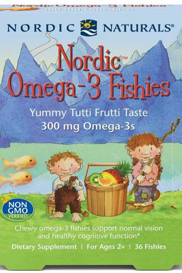 Nordic Naturals - Nordic Omega-3 Fishies, 300mg Yummy Tutti Frutti Taste - 36 fishies - Nutri.se