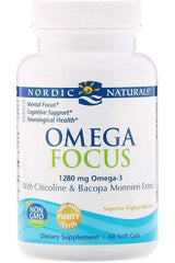 Nordic Naturals - Omega Focus with Citicoline & Bacopa Monnieri Extract, 1280mg - 60 softgels - Nutri.se