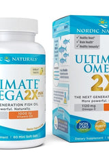 Nordic Naturals - Ultimate Omega 2X Mini with Vitamin D3, 1120mg Lemon - 60 softgels - Nutri.se