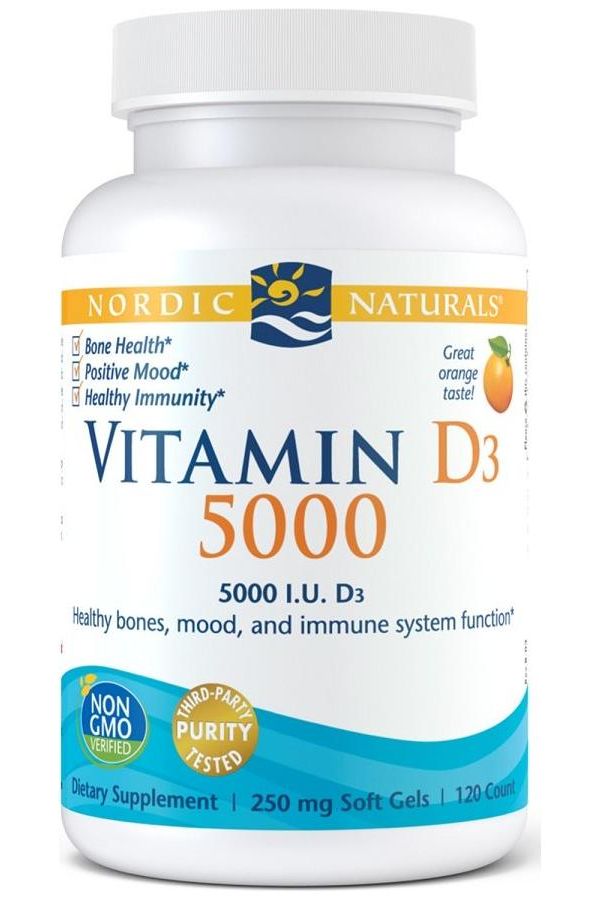 Nordic Naturals - Vitamin D3 5000 IU Orange - 120 softgels - Nutri.se