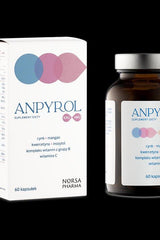 Anpyrol KPU/HPU by Norsa Pharma, a dietary supplement in capsule form, 60 capsules package.