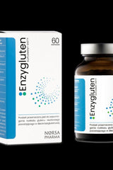 Norsa Pharma Enzygluten supplement with 60 capsules for gluten digestion support.