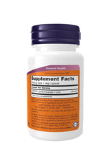Now Foods 7-KETO 100 mg supplement bottle featuring supplement facts and serving information.