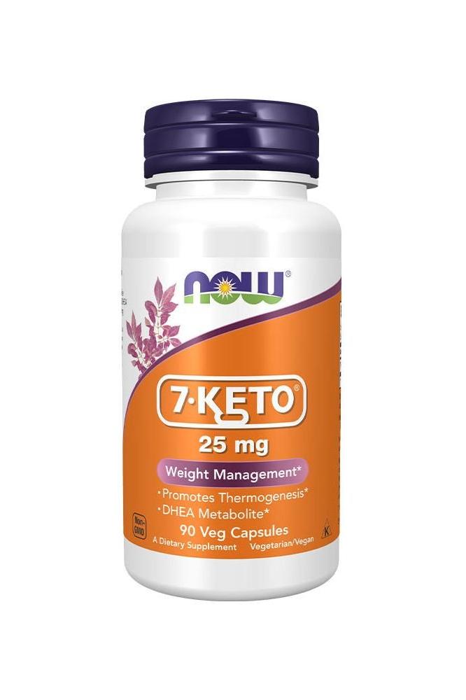 Now Foods 7-KETO 25 mg - 90 Veg Capsules for Weight Management and Thermogenesis support.