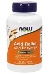 NOW Foods - Acid Relief with Enzymes - 60 chewables