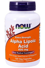 NOW Foods - Alpha Lipoic Acid with Grape Seed Extract & Bioperine - Nutri.se