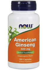 NOW Foods - American Ginseng, 500mg - 100 vcaps - Nutri.se
