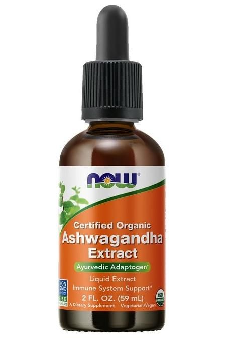 NOW Foods - Ashwagandha Extract Liquid, Organic - 59 ml. - Nutri.se
