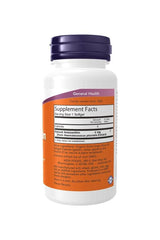 NOW Astaxanthin 4 mg supplement facts label showcasing serving size and ingredients.