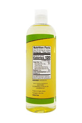 Now Foods Avocado Cooking Oil 500ml plastic bottle with nutrition facts and serving information.