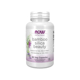 Now Foods Bamboo Silica Beauty - 90 Veg Capsules for hair, skin and nails support, standardized to 70% silica.