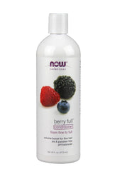 Now Foods Berry Full Conditioner 473 ml for fine hair, boosts volume, enriched with biotin and laminaria extract.