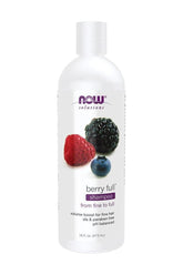 NOW Berry Full Shampoo 473 ml for fine hair, pH balanced boost for volume and shine with berry extracts.