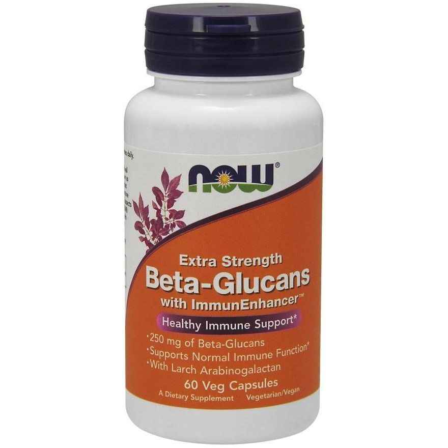 NOW Foods - Beta-Glucans with ImmunEnhancer, Extra Strength - 60 vcaps