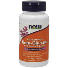 NOW Foods - Beta-Glucans with ImmunEnhancer, Extra Strength - 60 vcaps