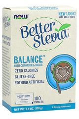 NOW Foods - BetterStevia Balance with Chromium & Inulin - 100 packets - Nutri.se