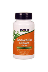 Now Foods Boswellia Extract 250 mg - 60 Veg Capsules, natural support for immune health and joint comfort.