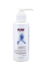 NOW Solutions Celadrin Liposome Lotion 118 ml for advanced joint care, featuring liposome technology and menthol for freshness.