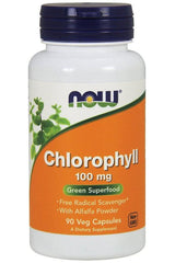NOW Foods - Chlorophyll, 100mg - 90 vcaps - Nutri.se