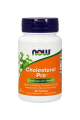 Now Foods Cholesterol Pro™ supplement bottle, supports healthy cholesterol levels, 60 vegetarian tablets.