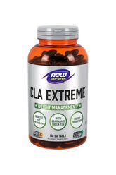 Now Foods CLA Extreme 180 softgels for weight management with guarana and green tea extract.