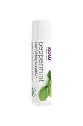 Now Foods peppermint lip balm, hydrating and soothing for dry lips, completely kissable formula.