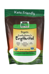 Now Foods Organic Confectioner's Erythritol 454 g, a sugar alternative that's zero calories and keto-friendly.
