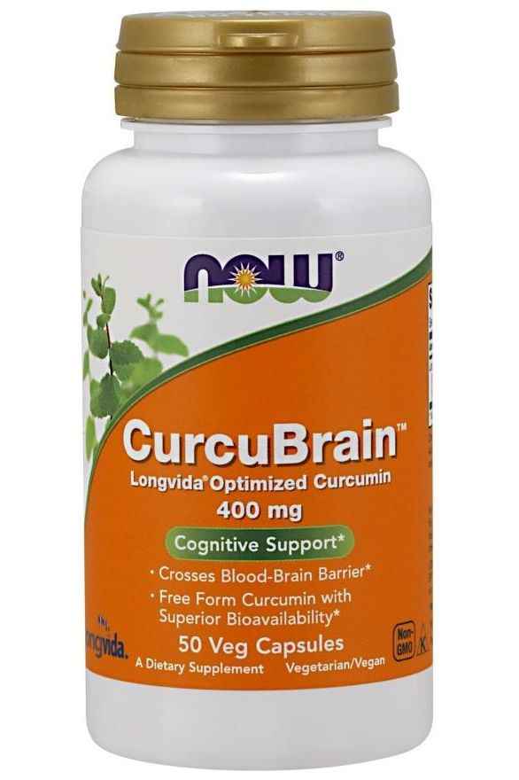 NOW Foods - CurcuBrain, 400mg - 50 vcaps
