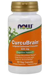 NOW Foods - CurcuBrain, 400mg - 50 vcaps