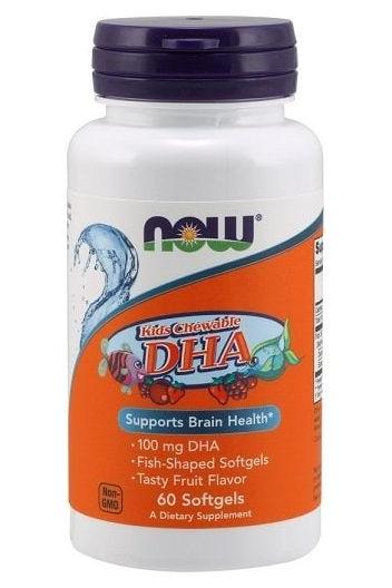 NOW Foods - DHA Kid's Chewable, 100mg - 60 softgels - Nutri.se