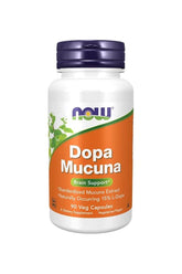 Now Foods Dopa Mucuna Veg Capsules, 90 capsules, brain support, standardized mucuna extract, 15% L-Dopa