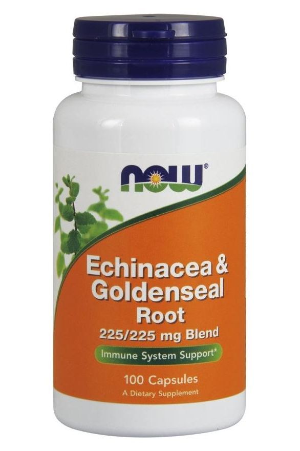 NOW Foods - Echinacea & Goldenseal Root - 100 caps - Nutri.se