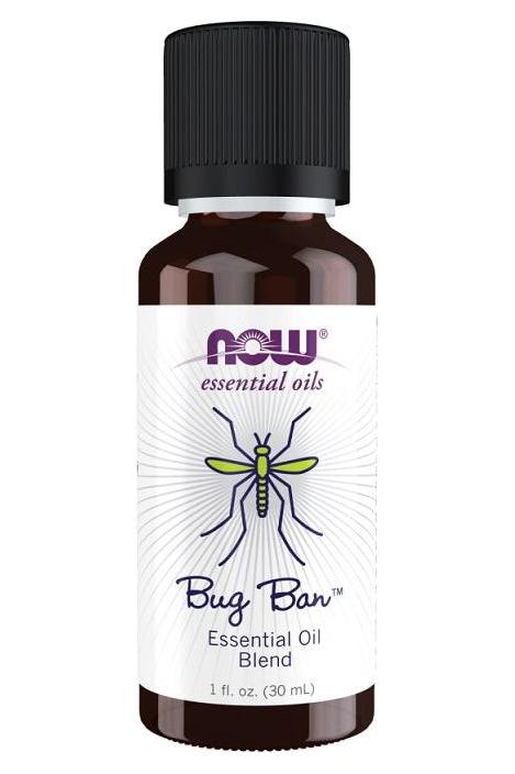 NOW Foods Bug Ban Essential Oil Blend 30 ml, natural insect repellent with essential oils.