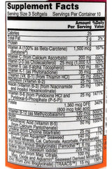 Supplement facts panel for Now Foods Eve Women's Multiple Vitamin detailing ingredients and nutritional information.