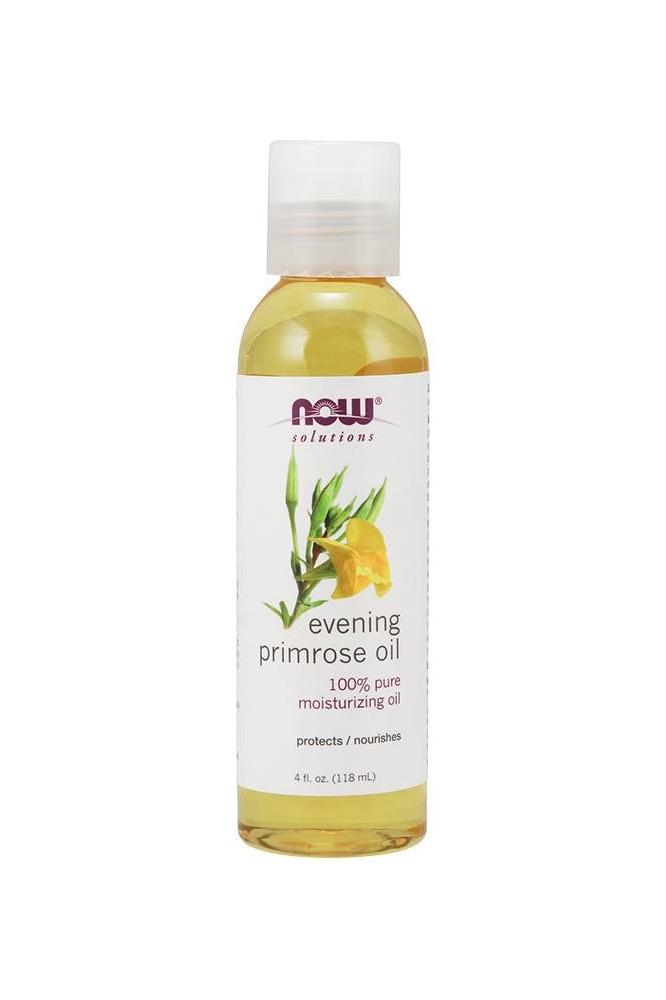 Now Foods Evening Primrose Oil - 100% pure moisturizing oil for skin nourishment, 118 ml bottle.